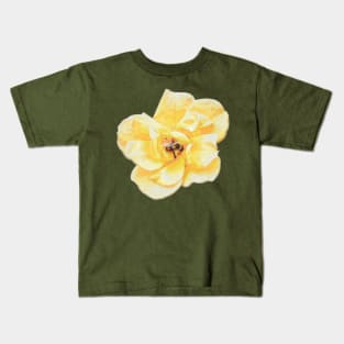 On a Yellow Rose Kids T-Shirt